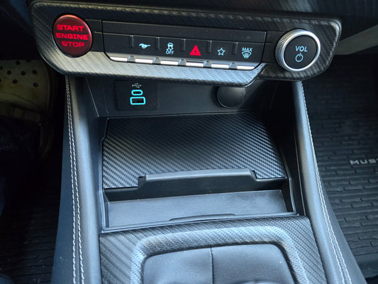 Custom logo 2024 ONLY Ford Mustang Wireless Charger Cubby Pad