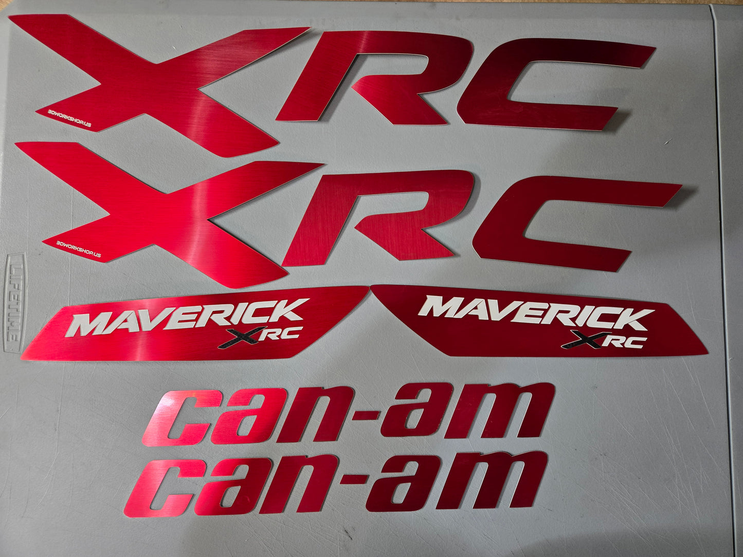 Can-Am Maverick X3 XRC 2 Seater Acrylic Badge & Graphic Kit (2017–2026) Red Color