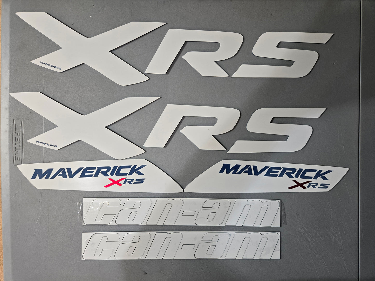 Can-Am Maverick X3 XRS 2 Seater Acrylic Badge & Graphic Kit (2017–2026) White Color