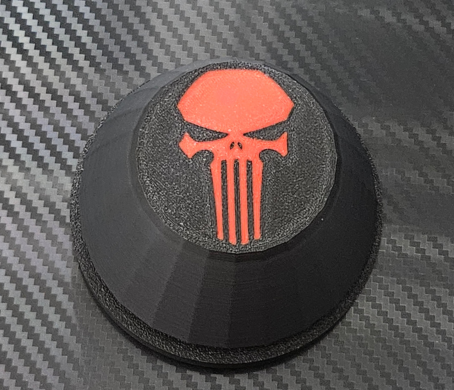 Set of 4 Black center caps with Customizable Punisher logo for oem KRX1000 wheels