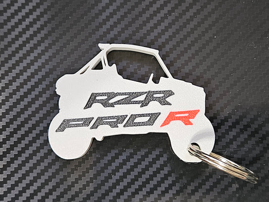 Grey RZR Pro R Keychain