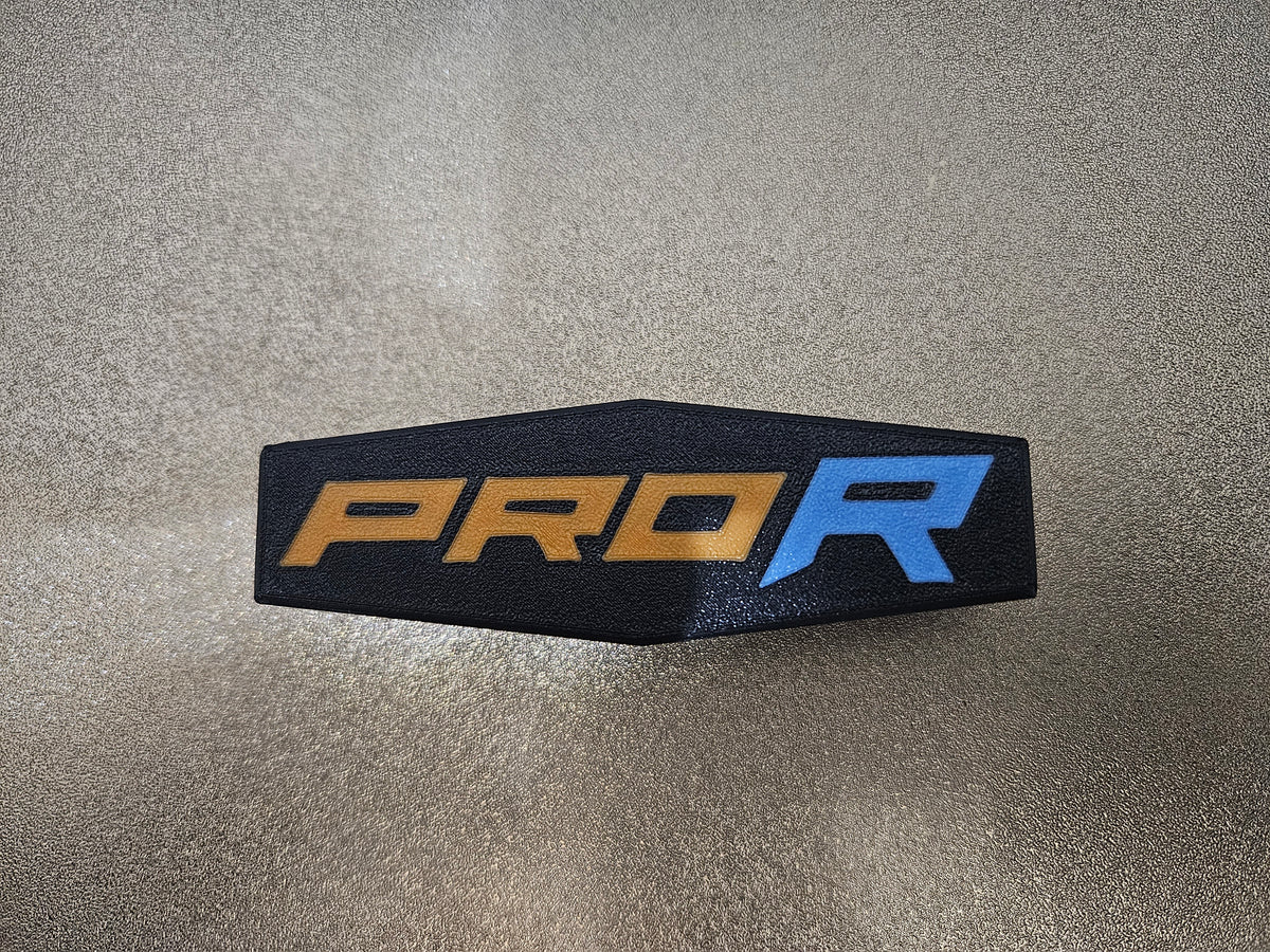 Sticker Location For Rzr Pro R Polaris RZR Pro R Grill Badge 2022-2024 Pro R (Blue PRO, Orange R) – 3D ...