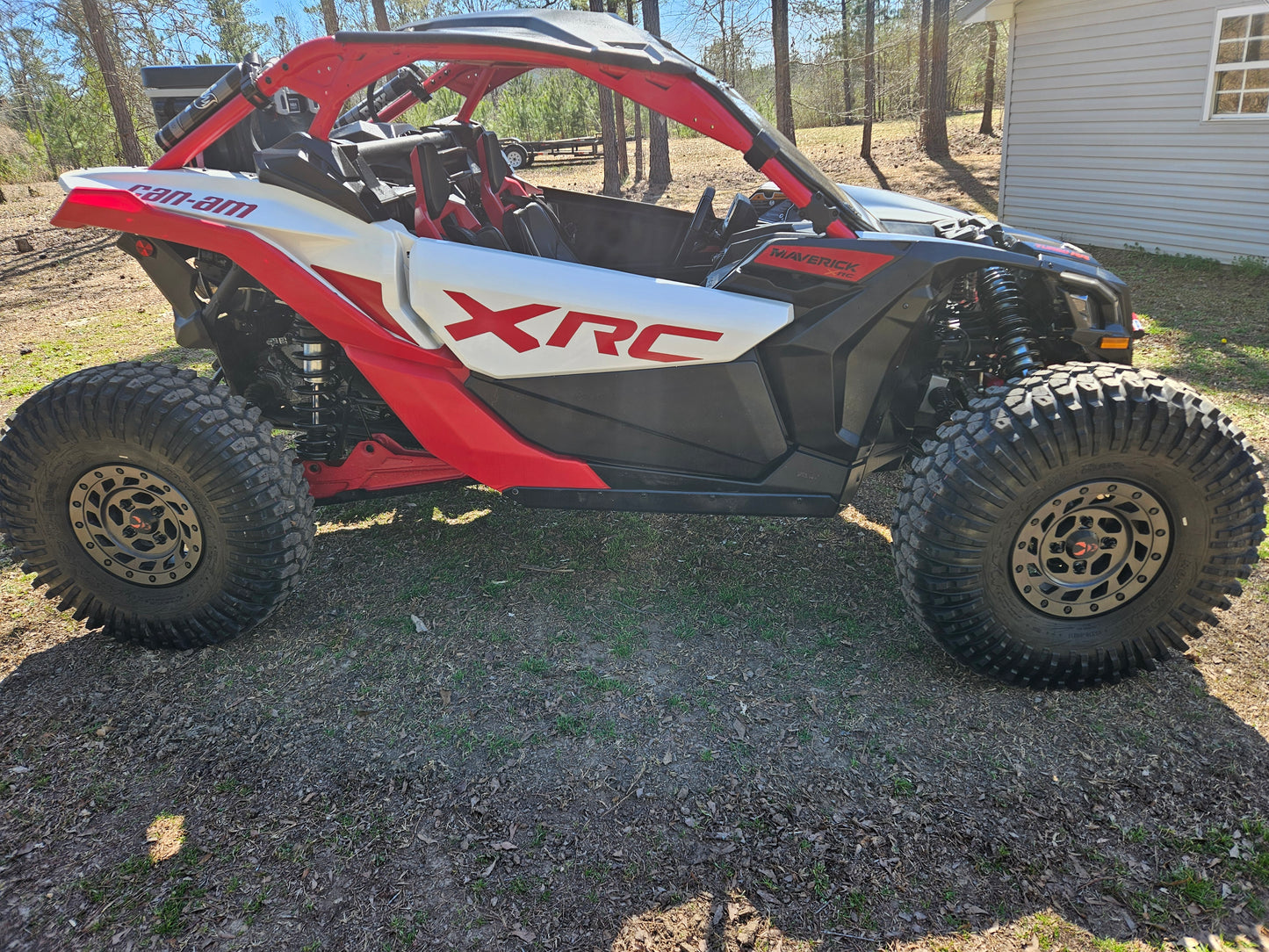 Set of 4 (Black Cap Punisher Logo) Center Caps for 2020+ Can-Am Maverick X3 RC & RS (OEM Wheels)