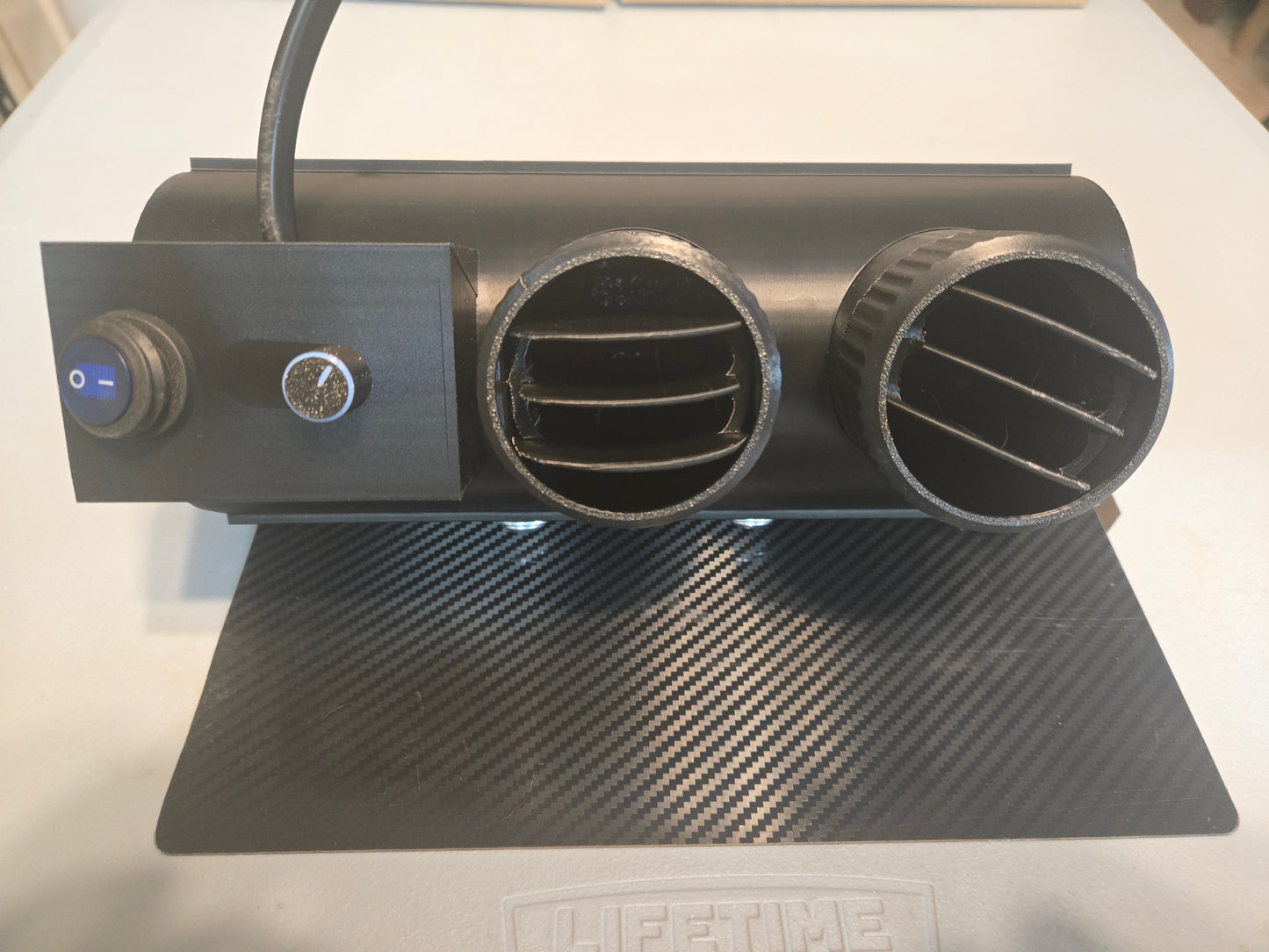 Jetfan-Choose correct tubing size for mounting below