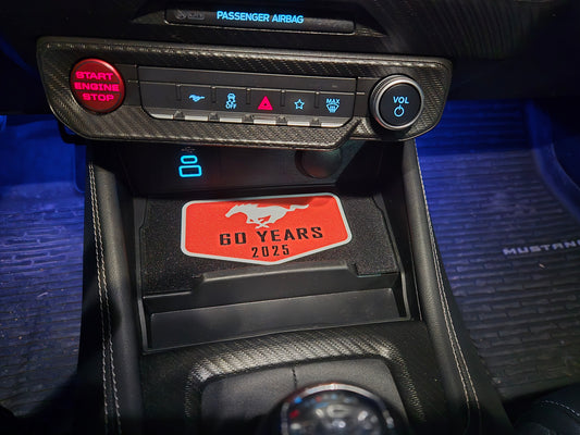 Ford 2024+ Dash Cubby Pad for Wireless Charger- 60 Years Logo