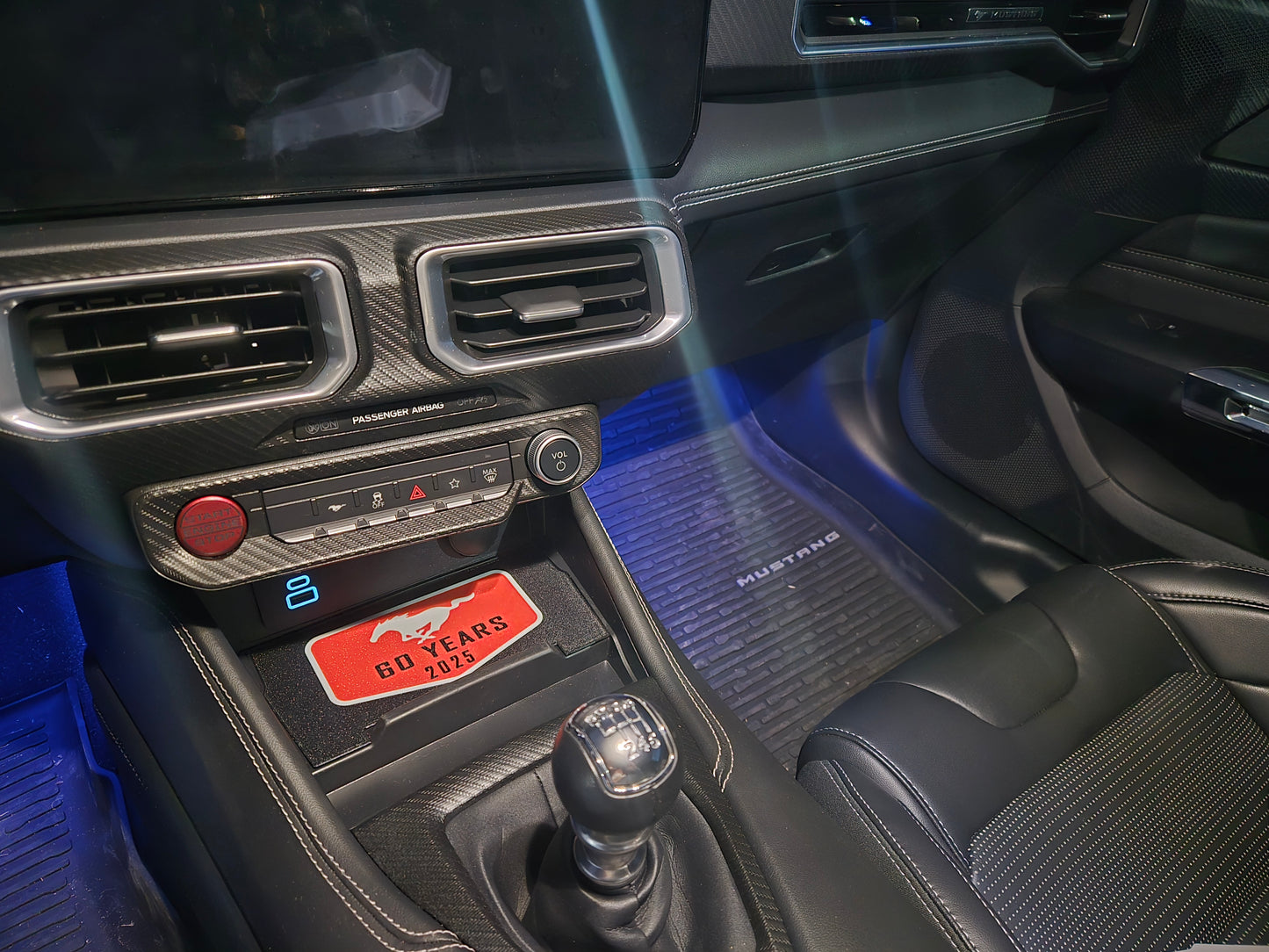 Ford 2024+ Dash Cubby Pad for Wireless Charger- 60 Years Logo