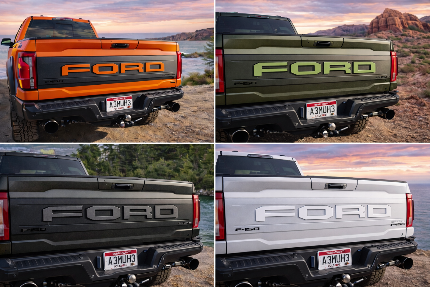 Laser-Cut Acrylic Tailgate “FORD” Letters  2021+ Ford F-150 Raptor