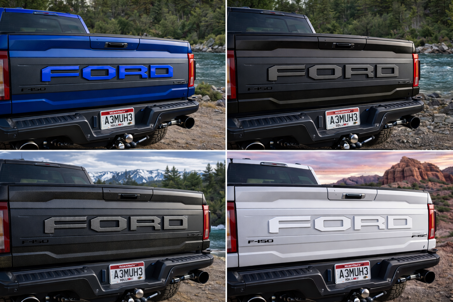 Laser-Cut Acrylic Tailgate “FORD” Letters  2021+ Ford F-150 Raptor