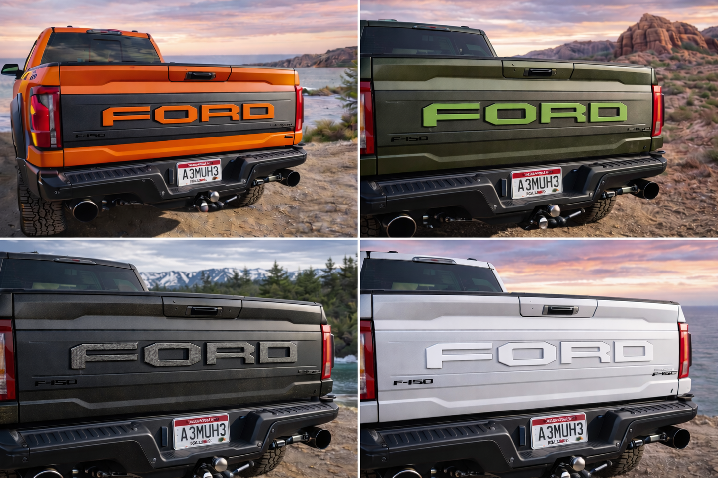 Laser-Cut Acrylic Tailgate “FORD” Letters  2021+ Ford F-150 Raptor