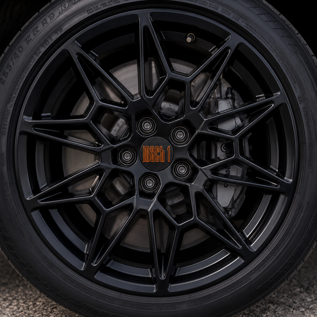 Mustang OEM Wheel Center Caps – Set of 4 Mach 1 logo