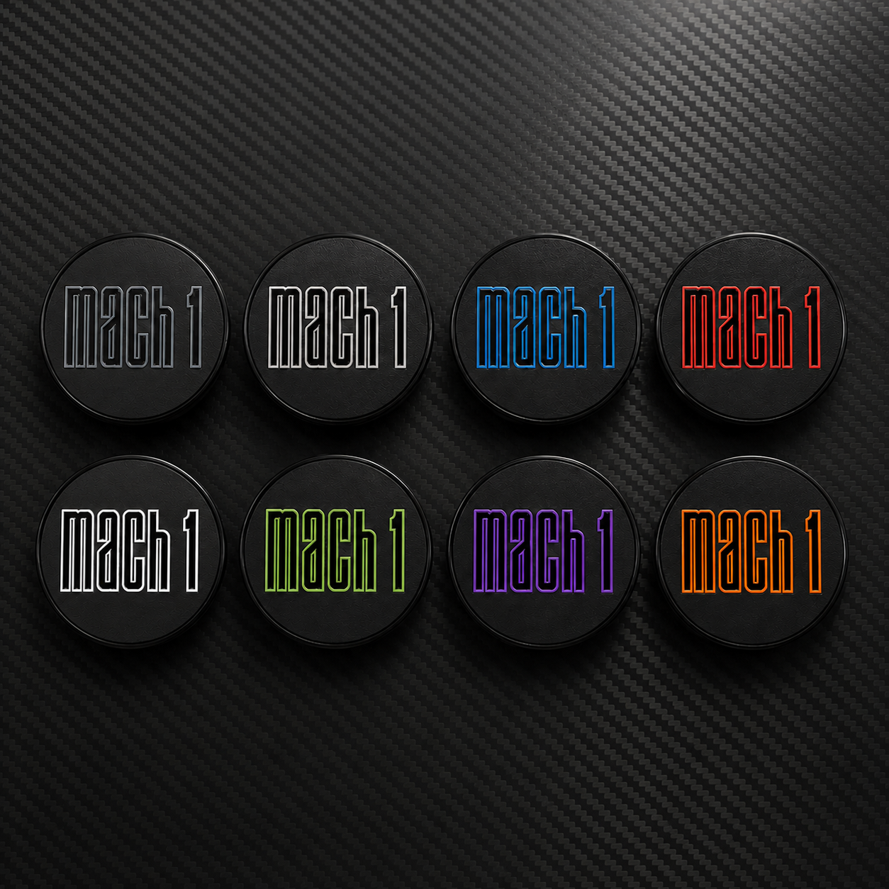 Mustang OEM Wheel Center Caps – Set of 4 Mach 1 logo
