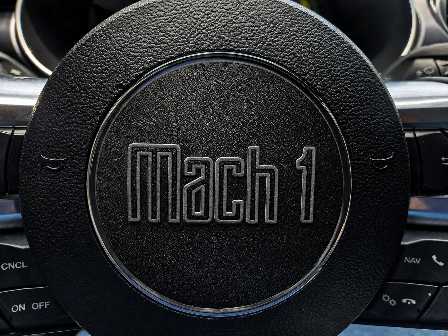 2021-2023 Ford Mustang Mach 1 Leather Steering Wheel Overlay