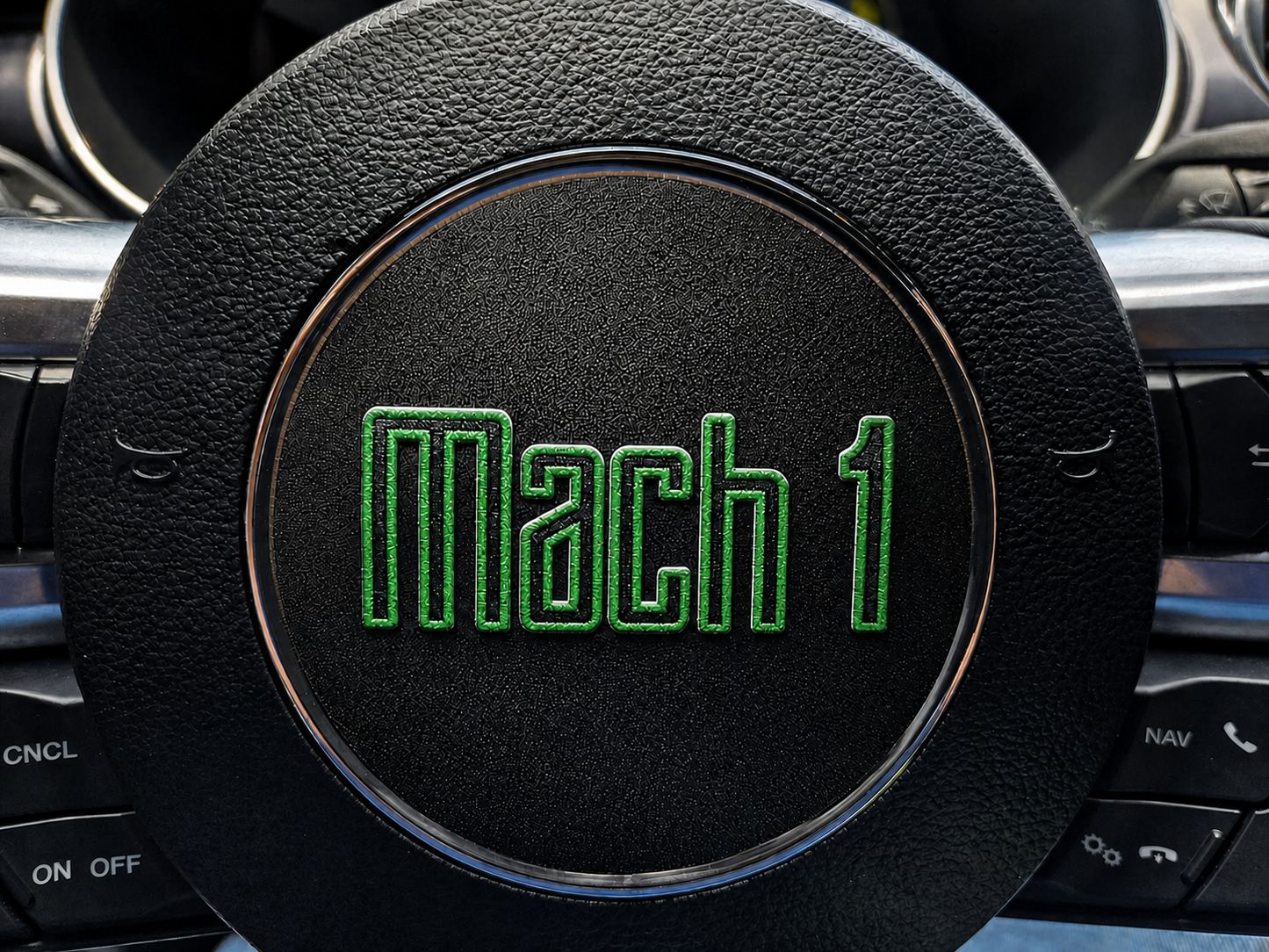 2021-2023 Ford Mustang Mach 1 Leather Steering Wheel Overlay