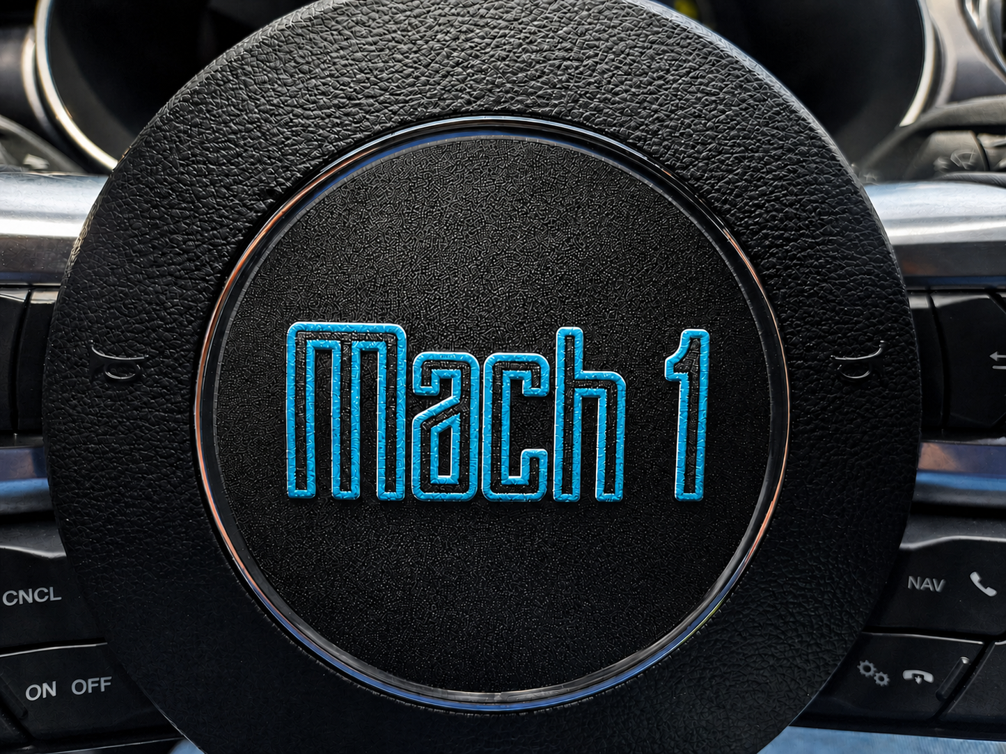 2021-2023 Ford Mustang Mach 1 Leather Steering Wheel Overlay
