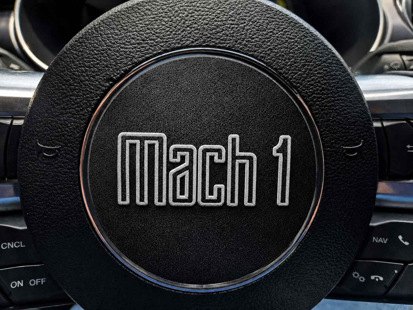 2021-2023 Ford Mustang Mach 1 Leather Steering Wheel Overlay