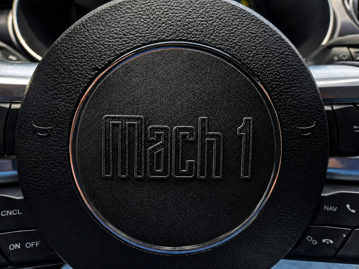 2021-2023 Ford Mustang Mach 1 Leather Steering Wheel Overlay