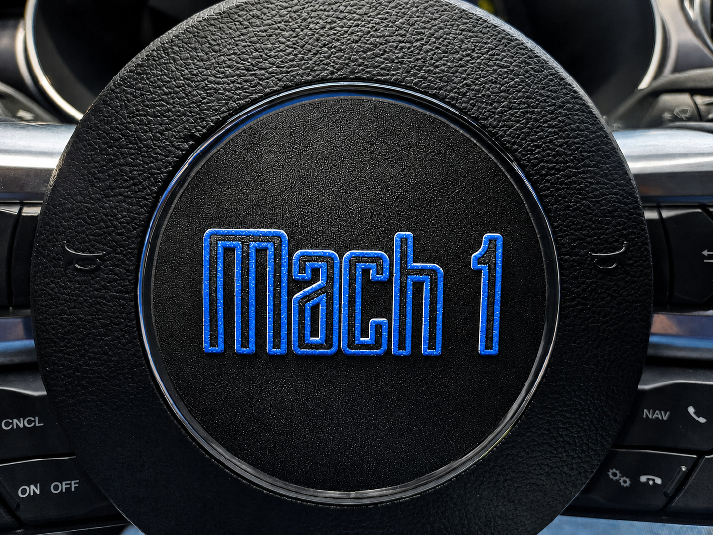 2021-2023 Ford Mustang Mach 1 Leather Steering Wheel Overlay