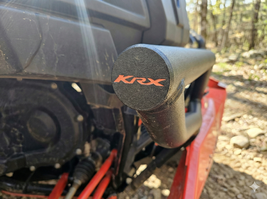 Kawasaki KRX1000 OEM Front & Rear Bumper Plugs (Black Plug with Your Choice of KRX Logo Color)