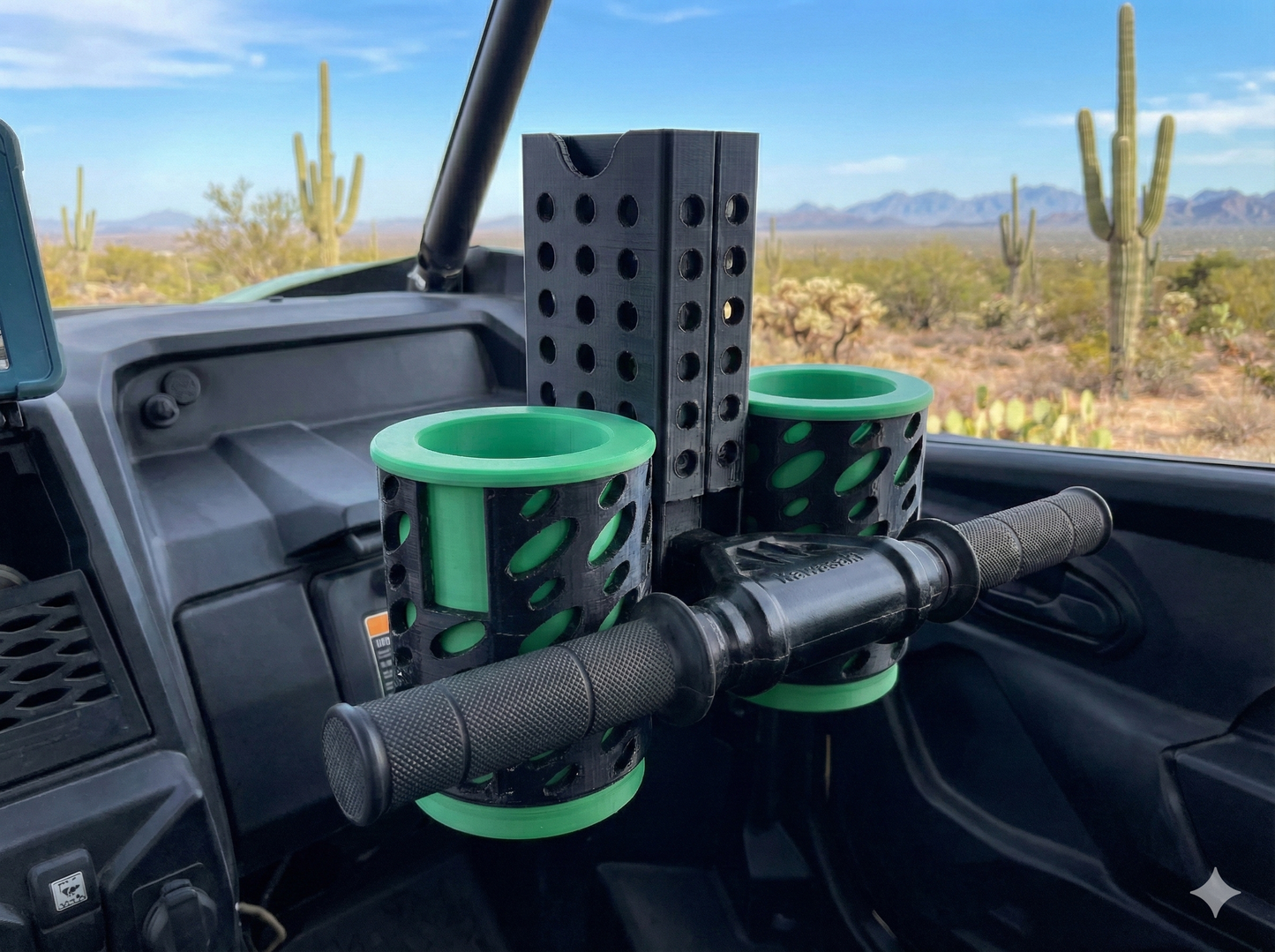 RZR Cup Holder - square tube grab handle mount