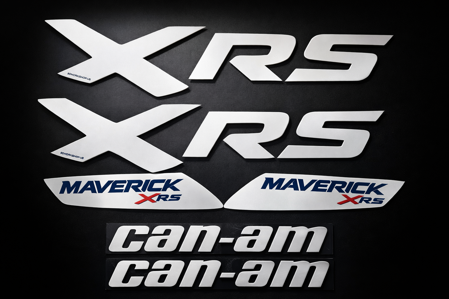 Can-Am Maverick X3 XRS 2 Seater Acrylic Badge & Graphic Kit (2017–2026) White Color