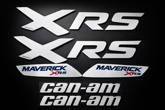 Can-Am Maverick X3 XRS 2 Seater Acrylic Badge & Graphic Kit (2017–2026) White Color