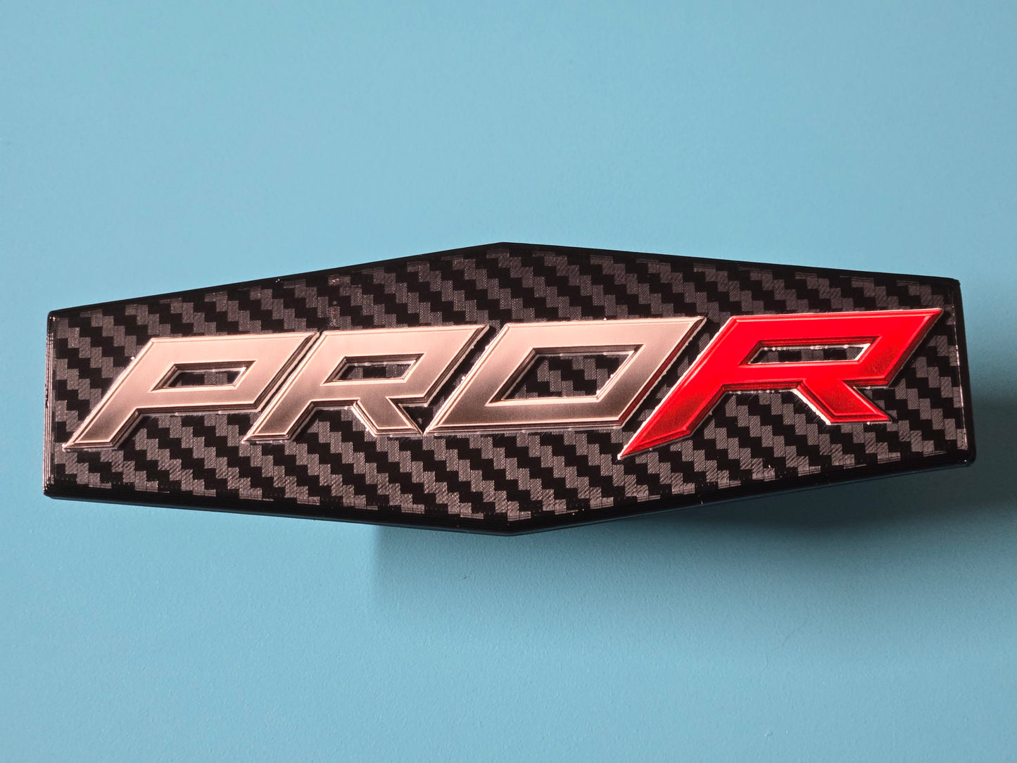 Polaris RZR Pro R Grill Badge 2022-2024 Pro R (Grey PRO, Red R)