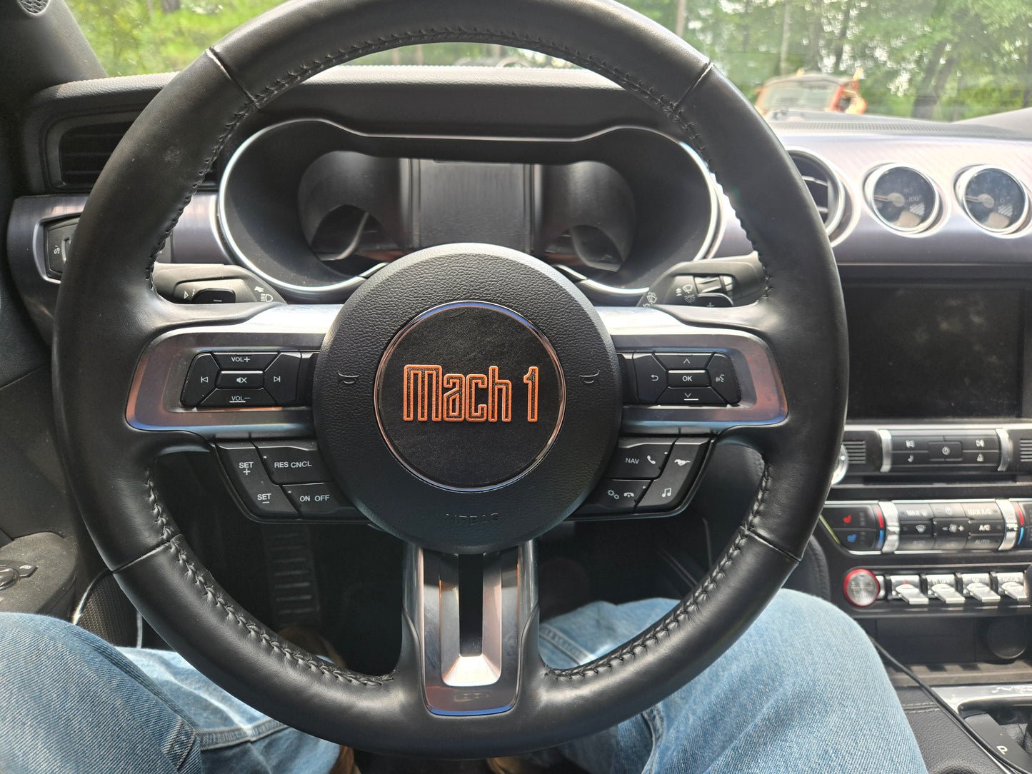 2021-2023 Ford Mustang Mach 1 Leather Steering Wheel Overlay