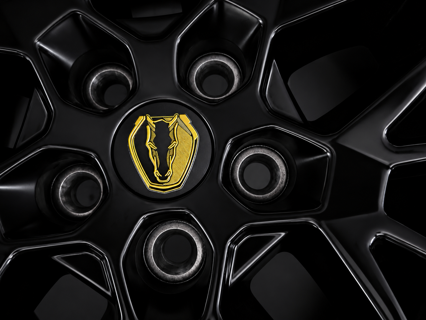 Mustang OEM Wheel Center Caps – Set of 4 Darkhorse logo