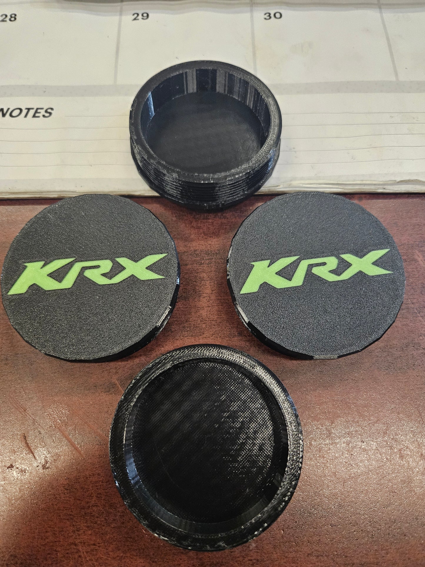 Low-Profile Center Caps for KRX1000 OEM Wheels customizable KRX logo color (Perfect for Wheel Spacers)