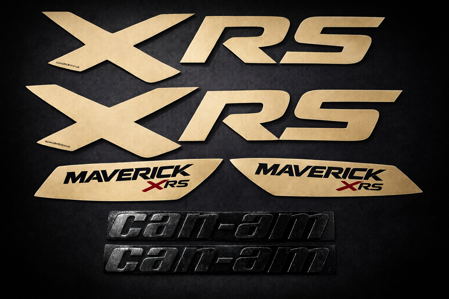 Can-Am Maverick X3 XRS 2 Seater Acrylic Badge & Graphic Kit (2017–2026) Tan Color