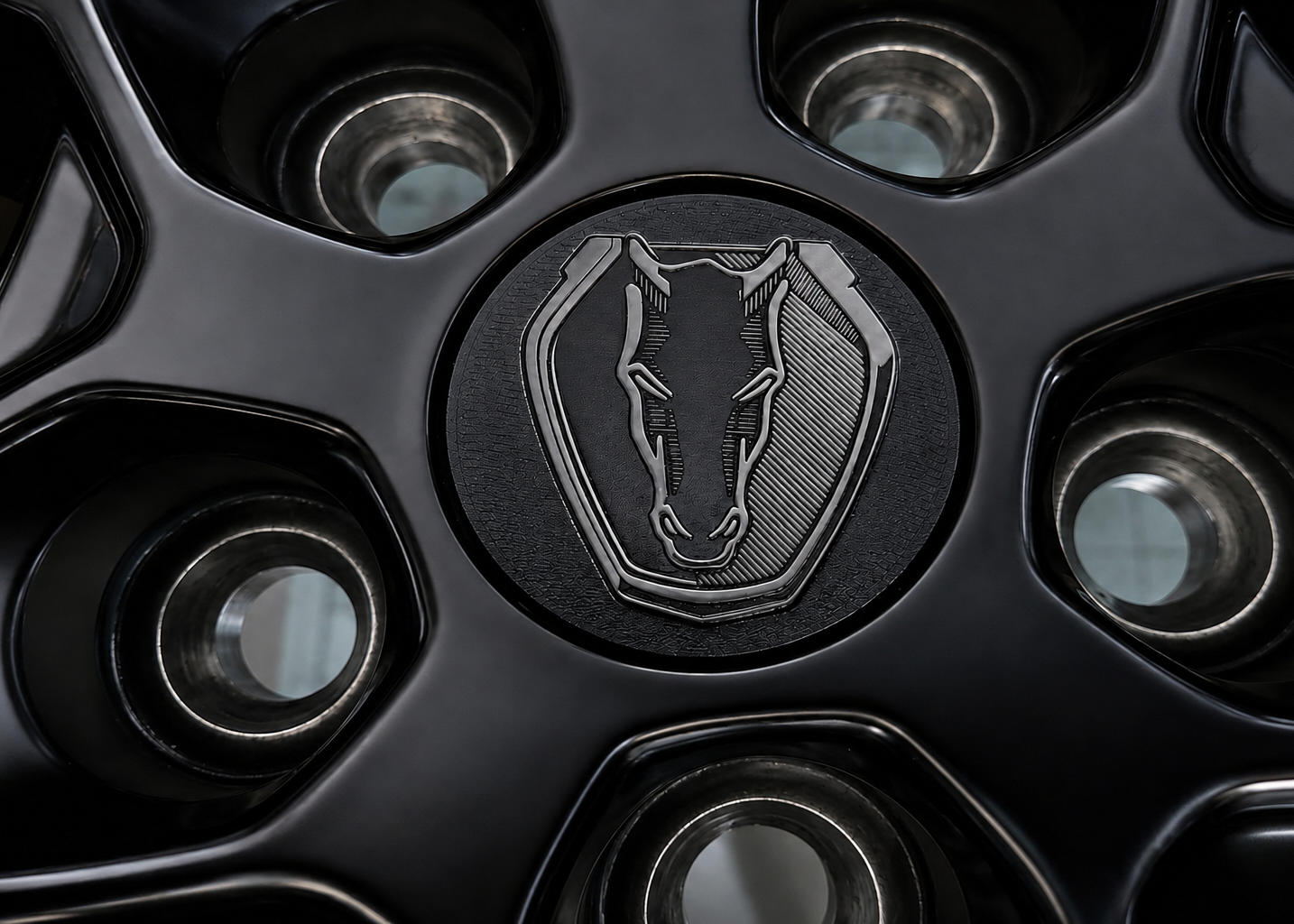 Mustang OEM Wheel Center Caps – Set of 4 Darkhorse logo