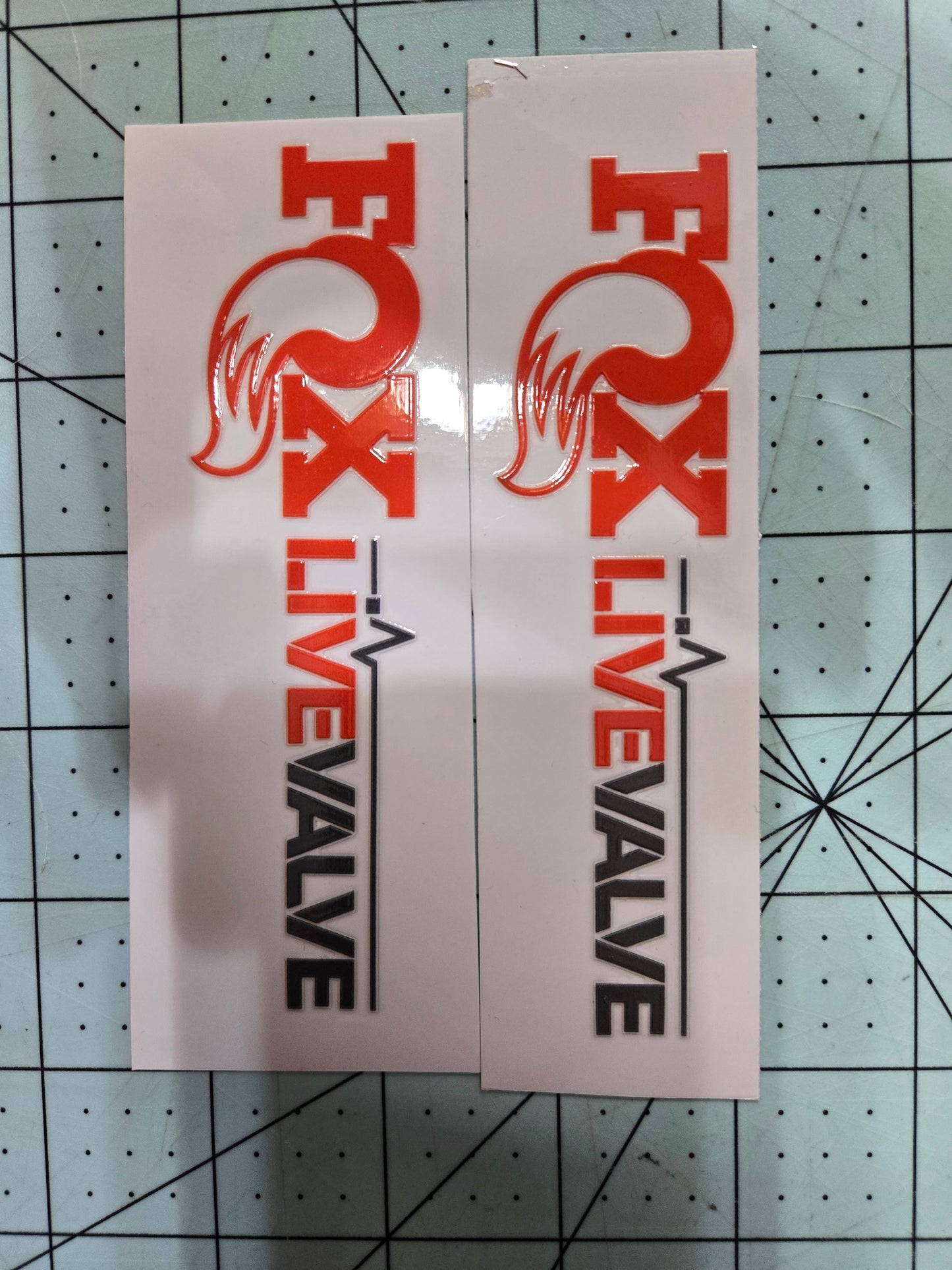 FOX Live Valve UV Printed Decals (Set of 2)