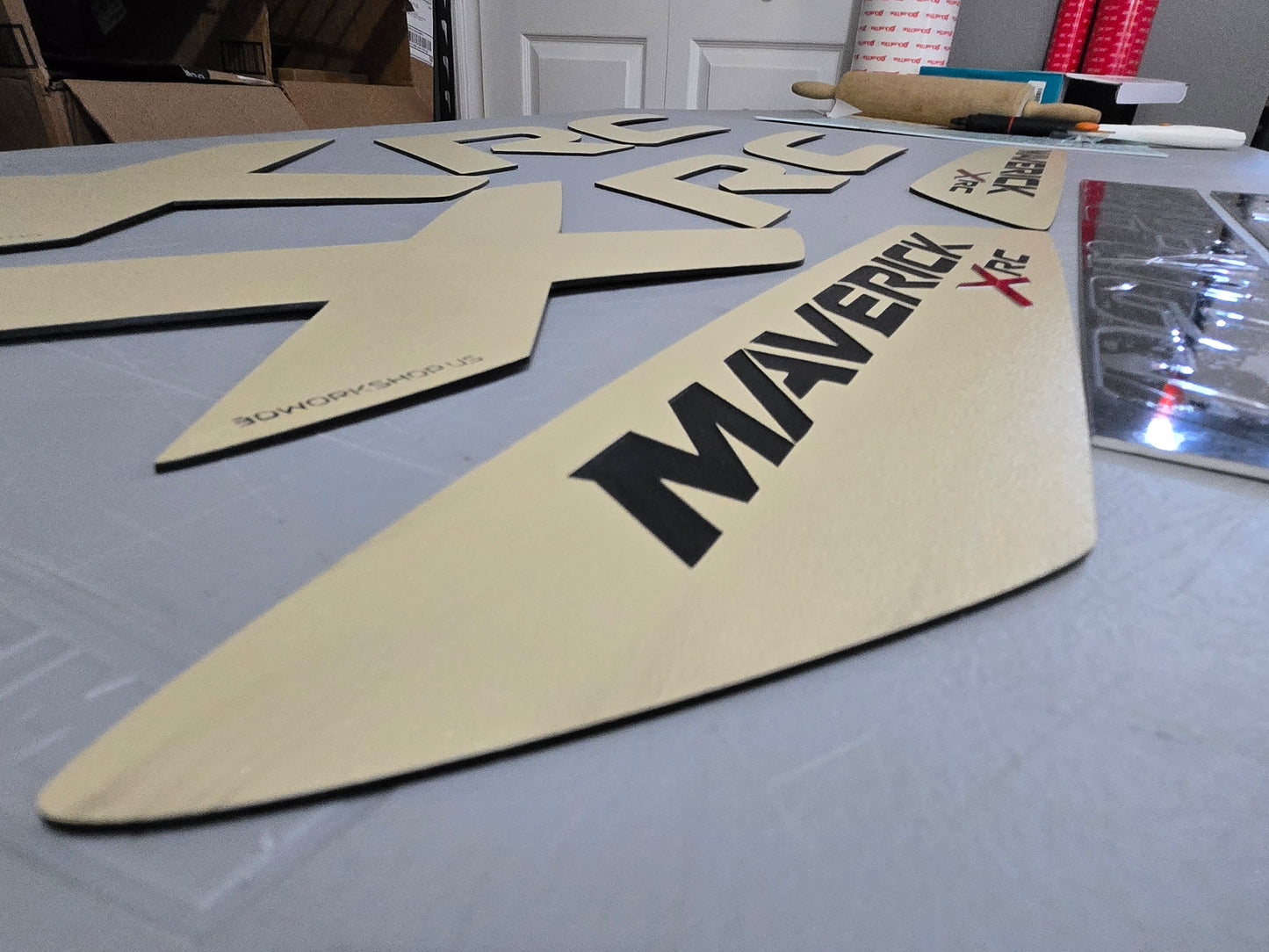 Can-Am Maverick X3 XRC 2 Seater Acrylic Badge & Graphic Kit (2017–2026) Tan Color