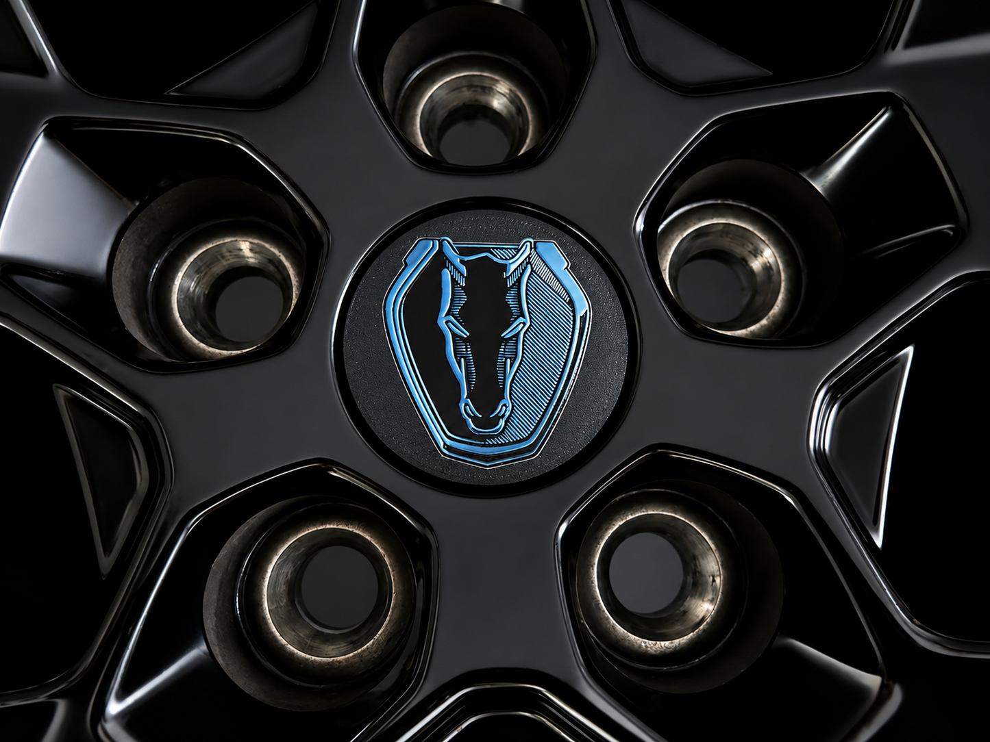 Mustang OEM Wheel Center Caps – Set of 4 Darkhorse logo