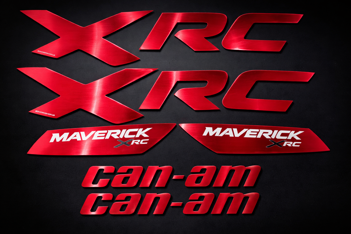 Can-Am Maverick X3 XRC 2 Seater Acrylic Badge & Graphic Kit (2017–2026) Red Color