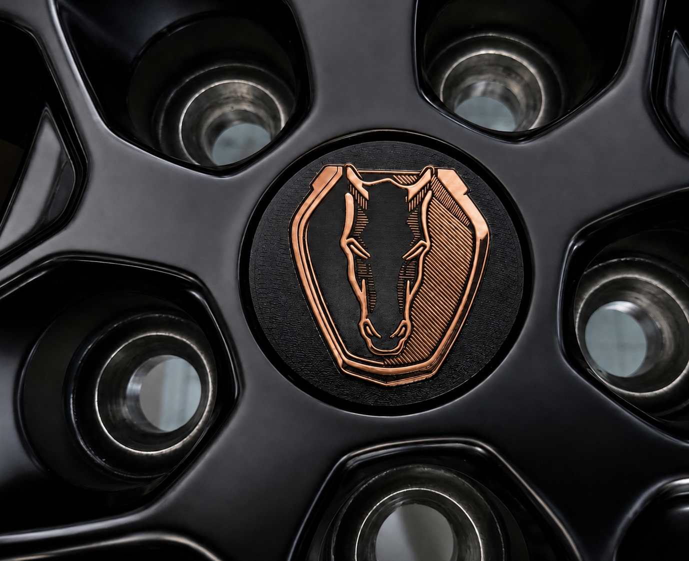 Mustang OEM Wheel Center Caps – Set of 4 Darkhorse logo
