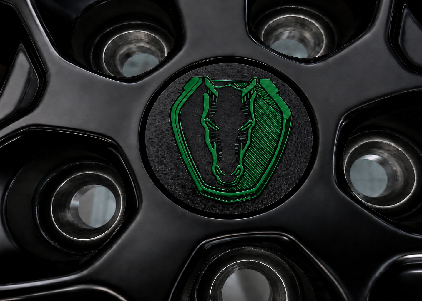 Mustang OEM Wheel Center Caps – Set of 4 Darkhorse logo