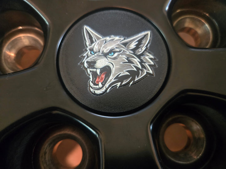 Set of 4 Custom Center Caps-compatible with oem mustang wheels-upload or email your logo