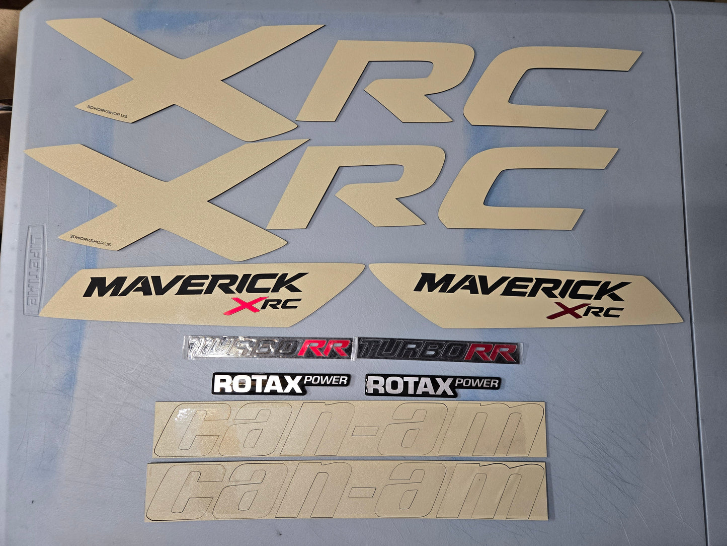 Can-Am Maverick X3 XRC 2 Seater Acrylic Badge & Graphic Kit (2017–2026) Tan Color